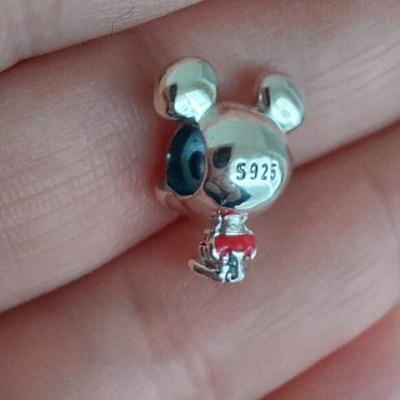 925 Sterling Silver Mickey Mouse Charm - Picture 6 of 6